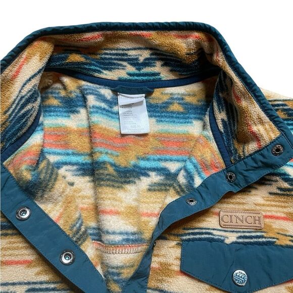 Cinch Multicolor Patterned Snap Pullover Size XL - Picture 7 of 7